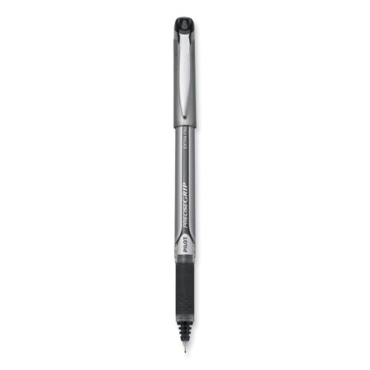 Pilot Precise Grip Roller Ball Pen, Stick, Extra-Fine 0.5 Mm, Black Ink, Black Barrel