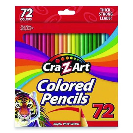 Cra-Z-Art Colored Pencils, 72 Assorted Lead and Barrel Colors