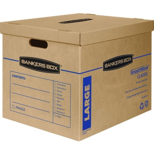 Bankers Box SmoothMove Classic Moving Boxes with Lift-Off Lid
