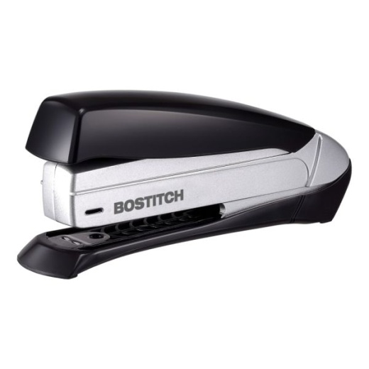 Bostitch Inspire Spring-Powered Premium Desktop Stapler, Black/Silver