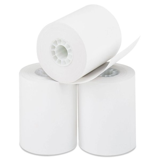 Iconex Direct Thermal Printing Paper Rolls, 0.45" Core, 2.25" X 85 Ft, White, 50/Carton