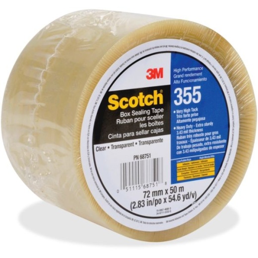 Scotch Box-Sealing Tape 355, 2.83" X 164.04', Clear