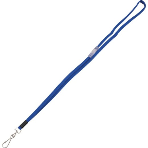 Advantus Metal Clasp Flat Breakaway Lanyard - Blue - 36" Length - 24/Box