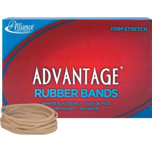 Alliance Advantage Rubber Bands In 1-Lb Box, #33, 3 1/2" X 1/8", Box Of 600