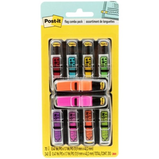 Post-it Signature and Highlight Flag Set