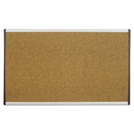 Quartet Arc Frame Cubicle Cork Board, 24 x 14, Tan Surface, Silver Aluminum Frame