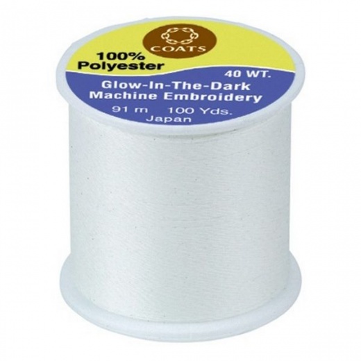 Coats Glow-In-The-Dark Machine Embroidery Thread 100Yd