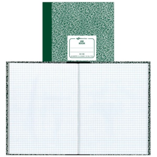 Avery Quadrille Laboratory Notebook, 7 7/8" x 10 1/4", Quadrille Ruled, 60 Sheets