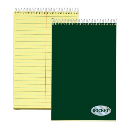 Premium Steno Pads, 6"x 9", 100 Sheets, Black/Canary