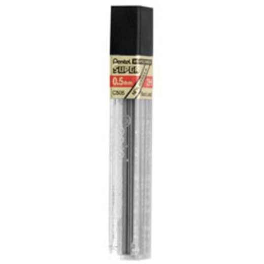 Pentel Super Hi-Polymer Leads 0.5mm 2H Hard