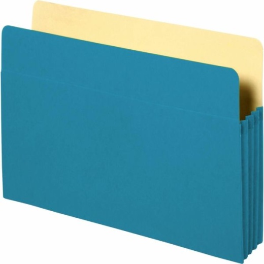 Sparco Accordion File Pocket, 9 1/2" X 11 3/4", 3 1/2" Expansion, Blue