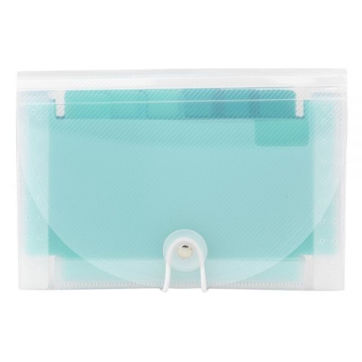 Plastic Polypropylene Accordion Expanding File 13 Pocket, 6" Expansion, Teal