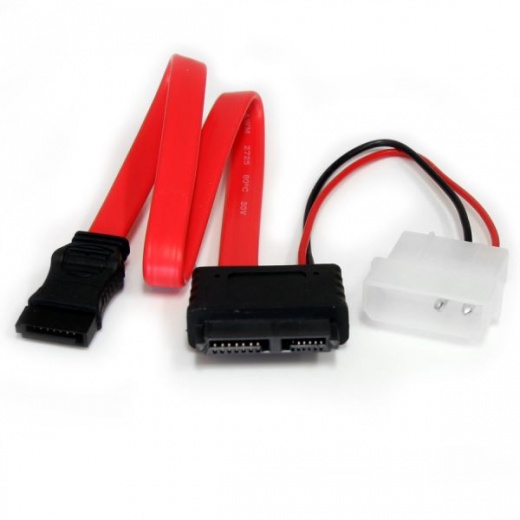 12In Slimline SATA to SATA w/ LP4 Adapter