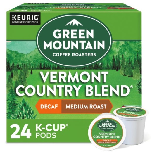 Green Mountain Coffee Vermont Country Blend Decaf Coffee K-Cups