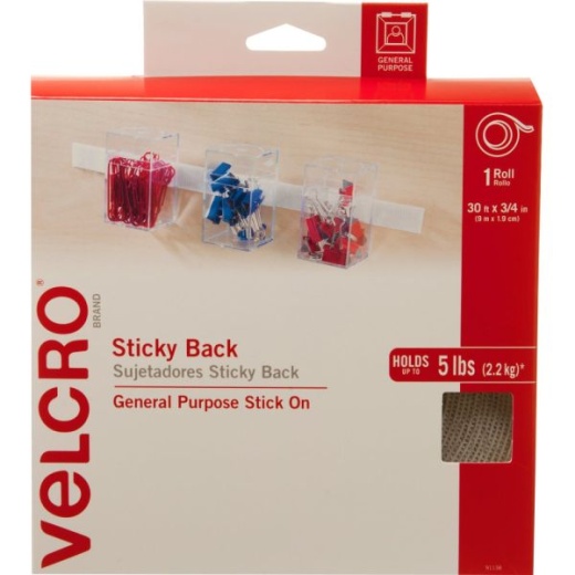 Velcro Brand Sticky Back Squares, 0.88W X 0.88L, Black, Pack Of 12