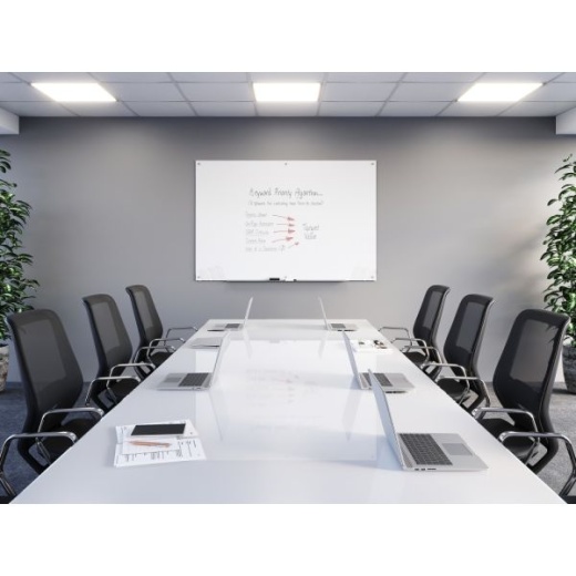 Workpro Magnetic Glass Unframed Dry-Erase Whiteboard, 36 X 48, White