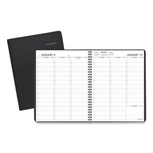 AT-A-GLANCE Weekly Appointment Book, 11 x 8.25, Black Cover, 13-Month: Jan 2025 to Jan 2026