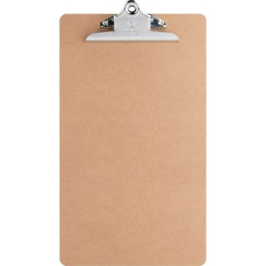 Business Source Hardboard Clipboard 9x15.5 - Brown, 1 Each
