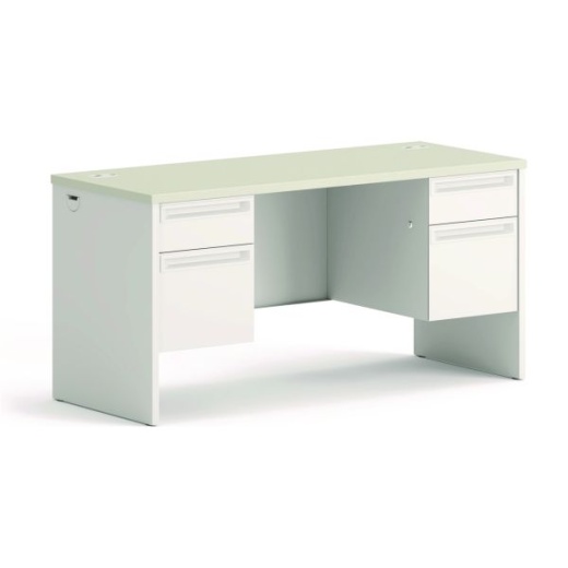 Hon 38000 Series Kneespace Credenza, 60W X 24D X 29.5H, Silver Mesh/Light Gray
