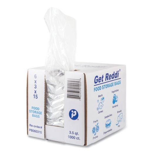 Inteplast Group Food Bags, 112 Oz, 6" X 3" X 15", Clear, 1,000/Carton
