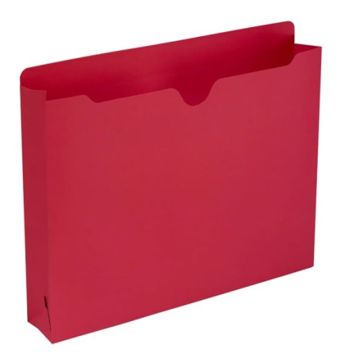 Smead Expanding Reinforced Top-Tab File Jackets, 2" Expansion, Letter Size, Red, Box Of 50