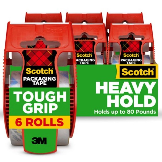 Scotch Tough Grip Moving Packing Tape with Dispenser