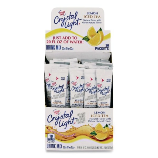 Crystal Light On The Go, Iced Tea, 0.16 Oz Packets, 30/Box