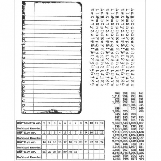 Tim Holtz Cling Stamps 7"X8.5"