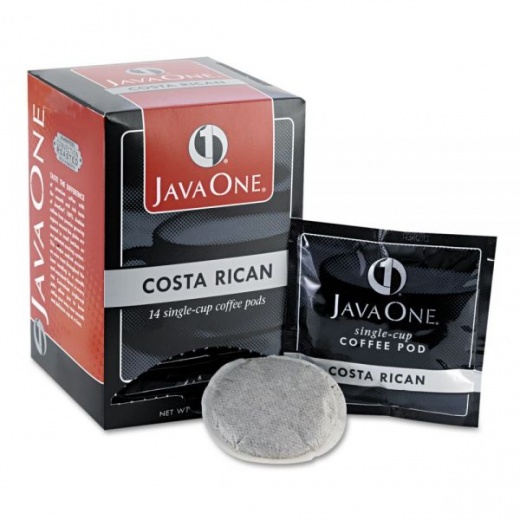 Java One Coffee Pods, Estate Costa Rican Blend, Single Cup, 14/Box