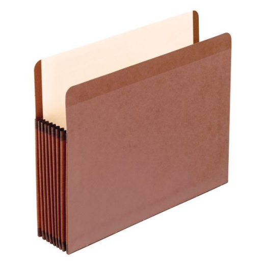 Pendaflex Premium Reinforced File Pocket, 7" Expansion, 8 1/2" X 11", Dark Brown