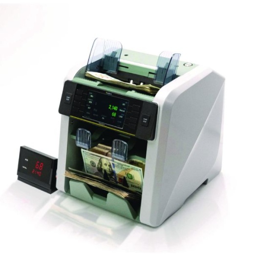 Kolibri Signature Mixed Denomination Counter, 1,200 Bills/Min, 10.5 X 11.7 X 10.5, Light Gray