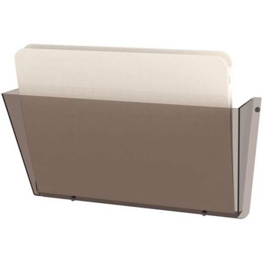 Deflecto Unbreakable Docupocket - 1 Compartment, 6.5" Height X 14.5" Width X 3" Depth - Smoke Plastic Wall File