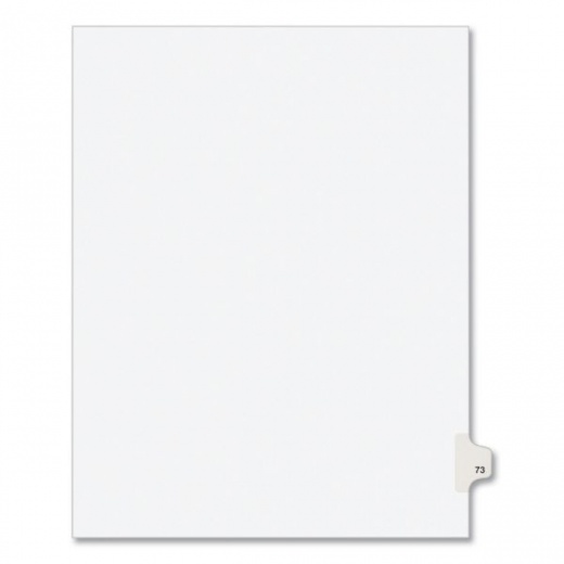 Avery Preprinted Legal Exhibit Side Tab Index Dividers, Avery Style, 10-Tab, White, 25/Pack (1073)