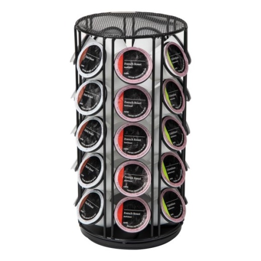 Mind Reader Coffee Pod Carousel, 6-3/20" D X 6-3/20" W X 12-1/2" H, Black