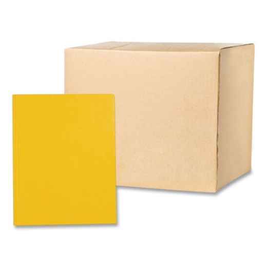 Roaring Spring Pocket Folder With 3 Fasteners, 0.5" Capacity, 11 X 8.5, Yellow