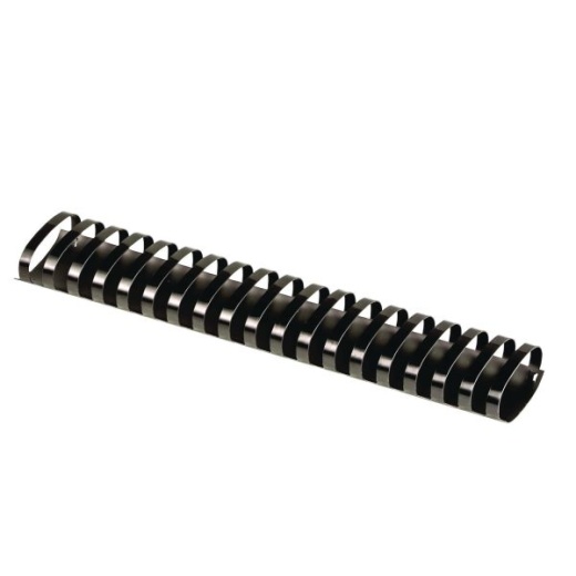Fellowes Plastic Comb Bindings For 11 X 8.5 Documents, 19 Oval Shaped Rings, 2" (500-Sheet) Capacity, Black, 40/Pack