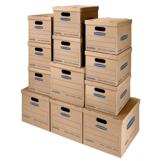 Bankers Box SmoothMove Classic Moving & Storage Boxes with Lift-Off Lids