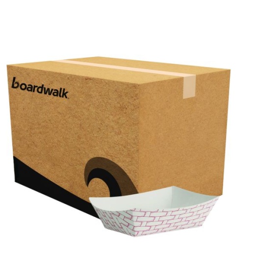 Boardwalk Paper Food Baskets, 0.5 Lb Capacity, Red/White, 1,000/Carton