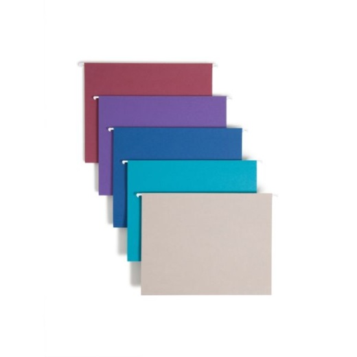 Smead Hanging File Folders - Letter Size, Assorted Colors - Box of 25