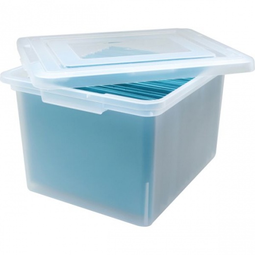 Smead 2 Hole Punched Poly Retention Jacket LetterLegal Clear Box