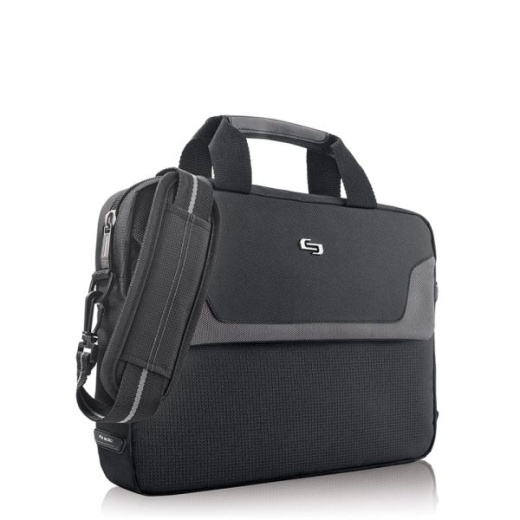 Solo New York Flatiron Slim Brief with 16 Laptop Pocket, Black