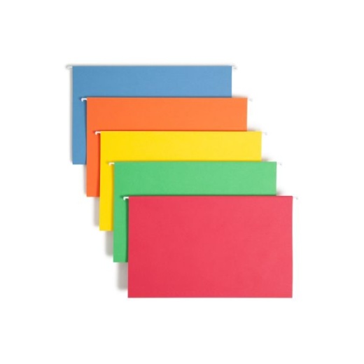 Smead Hanging File Folders - Legal Size, Assorted Bright Colors