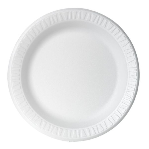 Dart Concorde Foam Plates, 9", White, Carton Of 500