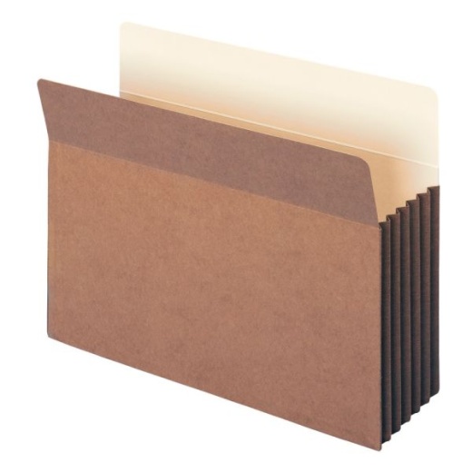 Smead Tuff Pocket File Pockets, 5 1/4" Expansion, 9 1/2" X 11 3/4", 30% Recycled, Dark Brown, Pack Of 10