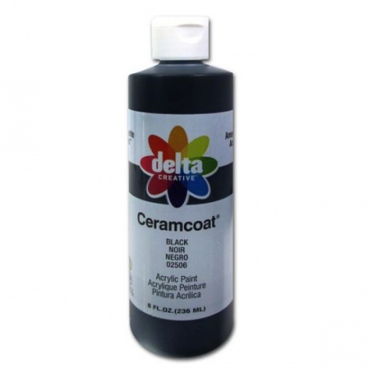 Acrylic Paint, Black, 64 oz Bottle