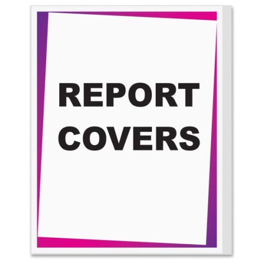 C-Line Vinyl Report Covers, Letter Size (8-1/2" x 11"), Clear, Box Of 100