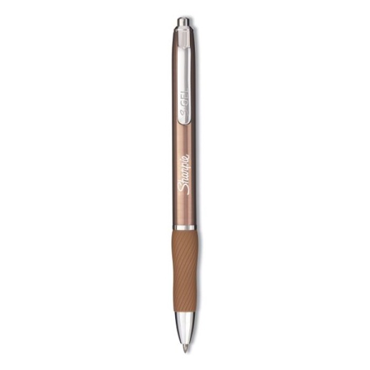 Sharpie S-Gel S-Gel Premium Metal Barrel Gel Pen, Retractable, Medium 0.7 Mm, Black Ink, Champagne Barrel, Dozen