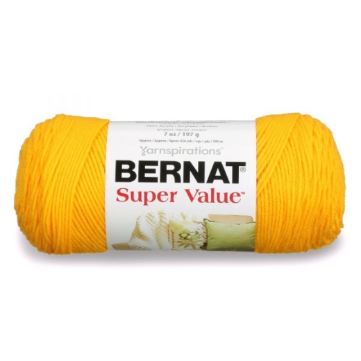 Bernat Super Value Yarn - Bright Yellow