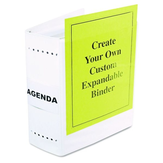 Charles Leonard Varicap Expandable Binder, 2 Posts, 6" Capacity, 11 x 8.5, White