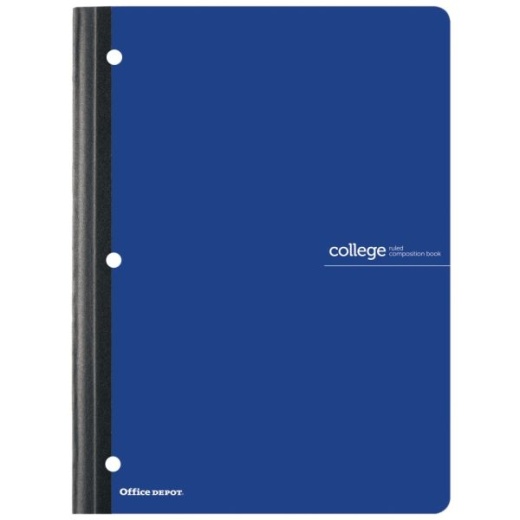 Composition Book - 8-1/2" x 11", College Ruled, 80 Sheets, Blue
